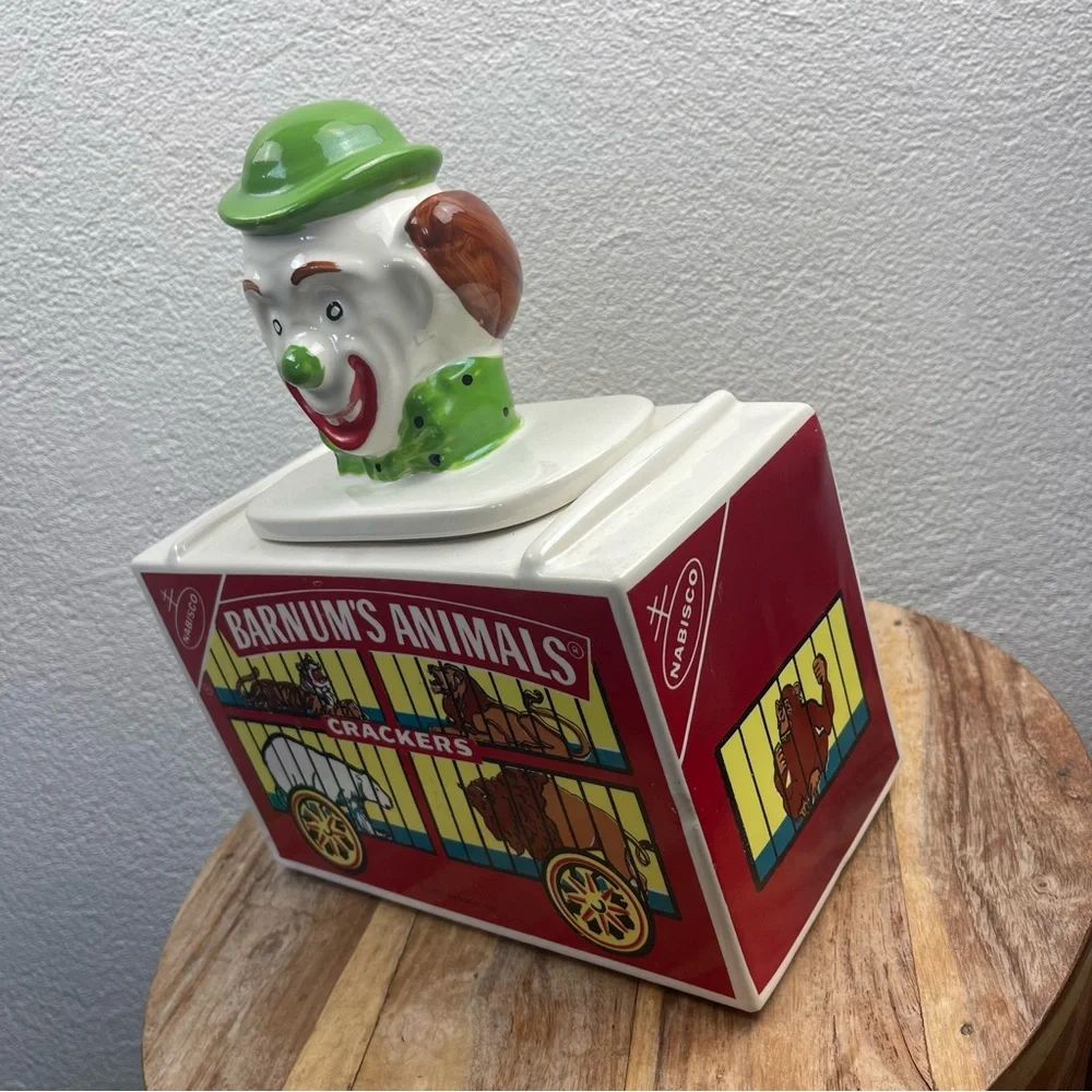 Vintage l 70s 1972 Nabisco Novelty Kitsch Barnum’s Animals Crackers Cookie Jar